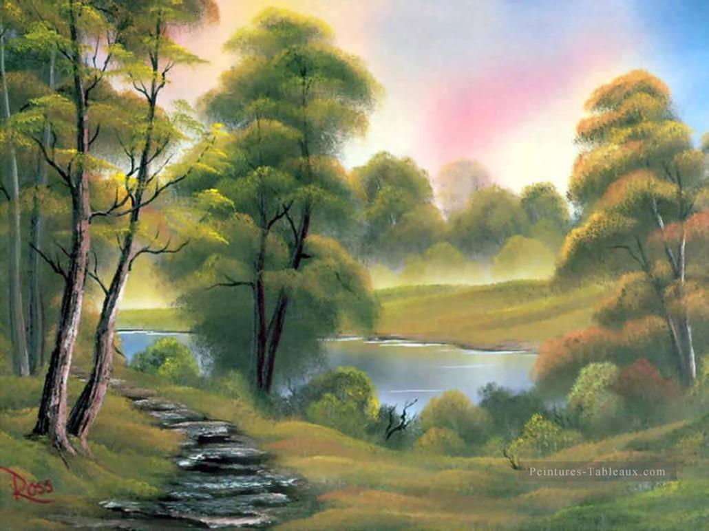 Lac au printemps de Bob Ross Peintures à l'huile